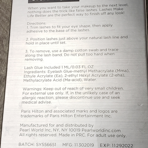 NIB Paris Hilton 5 Pc False EyeLashes - Picture 9 of 9